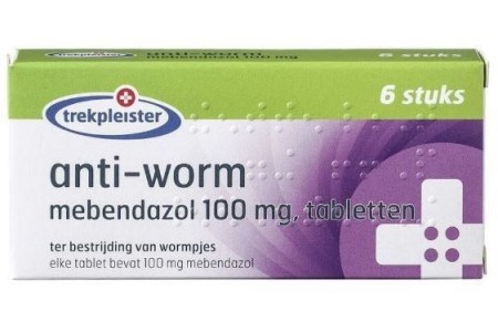 mebendazol 100 mg anti worm tabletten