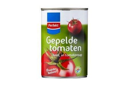 perfekt gepelde tomaten heel in tomatensap