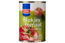 perfekt blokjes tomaat in tomatensap