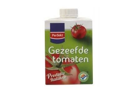 perfekt gezeefde tomaten