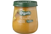 organix just 6m corn apple en pineapple