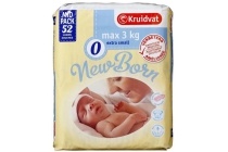 kruidvat 0 newborn extra small luiers midpack