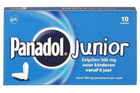 panadol junior 500 mg zetpillen voor kinderen vanaf 6 jaar