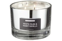 luxe white musk en warm vanilla geurkaars