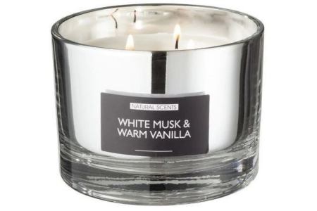 luxe white musk en warm vanilla geurkaars