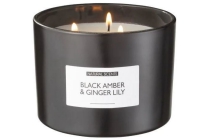 luxe black amber en ginger lily geurkaars