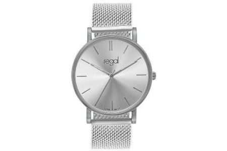 regal mesh horloge limited edition zilverkleurig