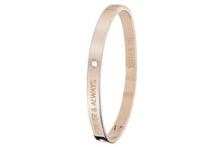 guess stalen armband bangle roseplated forever