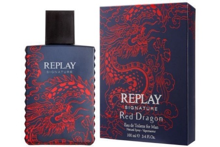 replay signature red dragon for man