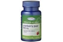 trekpleister natuurlijk en zuiver cranberry puur tabletten