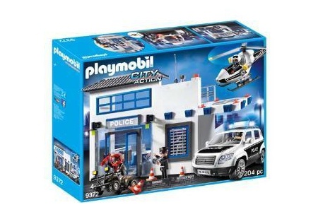 playmobil politiepost met voertuigen