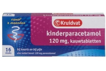 kruidvat kinderparacetamol 120mg kauwtabletten