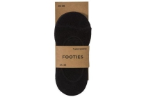 dames footies zwart