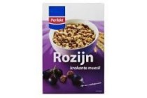 perfekt krokante muesli rozijn