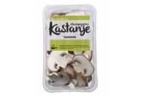 hoogvliet gesneden kastanje champignons