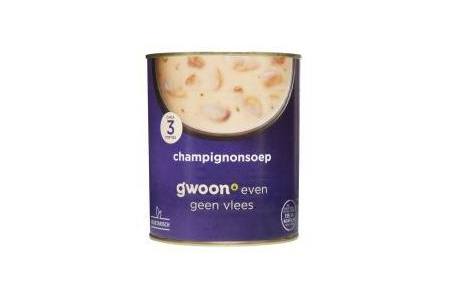 g woon champignonsoep in blik