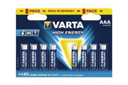 varta high energy batterij aaa 8 stuks