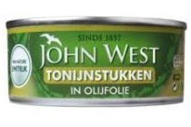 john westen tonijnstukken in olijfolie