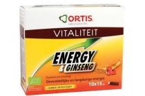 ortis energy en ginseng vitaliteit bio