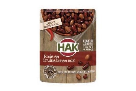 hak rode en bruine bonen