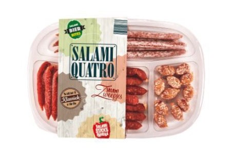 4 vaksschaal salami