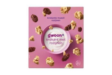 g woon krokante muesli rozijn