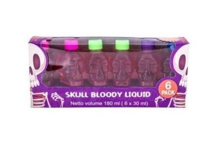 skull bloody liquid