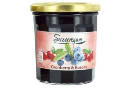 seizoensjam cranberry en bosbes