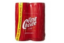 first choice cola regular