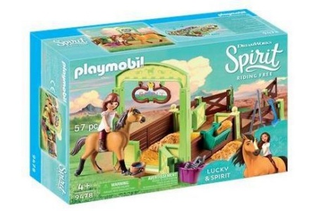 playmobil 9478 lucky en spirit met paardenbox