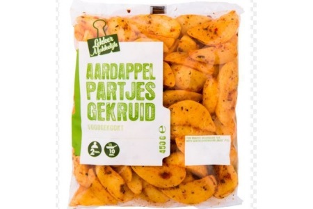 gekruide aardappel partjes