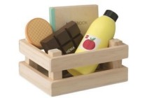 set van 4 houten hema boodschappen