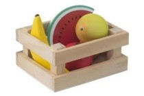 set van 5 stuks houten fruit