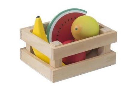 set van 5 stuks houten fruit