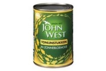 john west tonijnstukken in zonnebloemolie