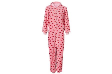 little diva damesonesie met lippenprint