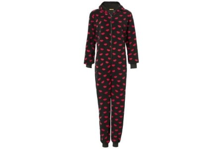 little diva damesonesie met lippenprint