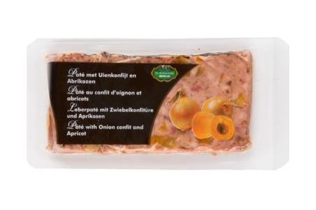 pate met uienkonfijt en abrikozen