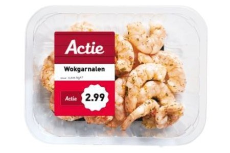 gemarineerde wokgarnalen knoflook