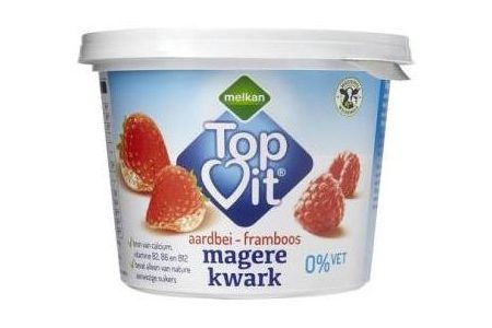 topvit magere kwark aardbei framboos