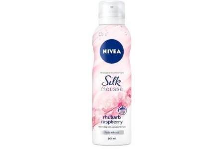 nivea rhubarb raspberry silk mousse doucheschuim