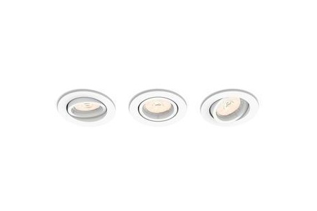 philips enneper inbouwspot rond 3xgu10 wit 230v