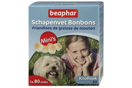 beaphar schapenvetbonbons knoflook hondensnacks mini