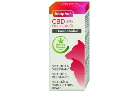 beaphar cbd cannabidiol olie 2 75 voedingssupplement antistress 10 ml