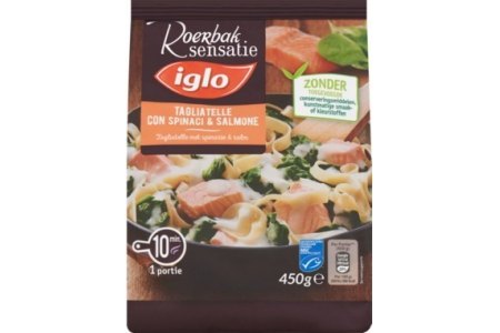 iglo roerbaksensatie tagliatelle zalm