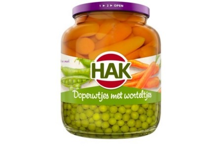 hak doperwtjes met worteltjes extra fijn