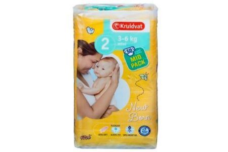 kruidvat 2 newborn mini luiers midpack