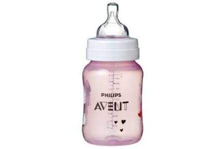 philips avent 1 m anti colic fles roze 260 ml