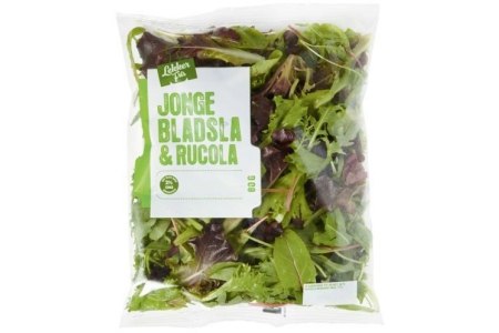 jonge bladsla en rucola