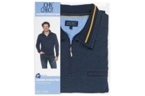 ah jc herensweater donkerblauw